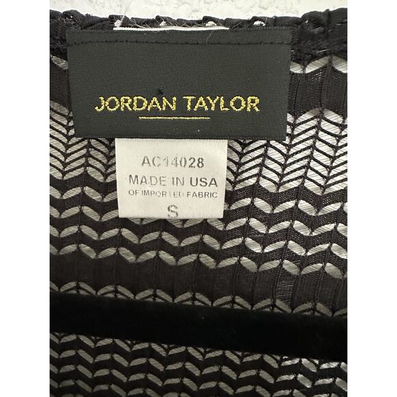 Jordan Taylor Women's V Neck Mesh Tunic Swim Cover Up Black Size S Made In USA - Picture 5 of 5